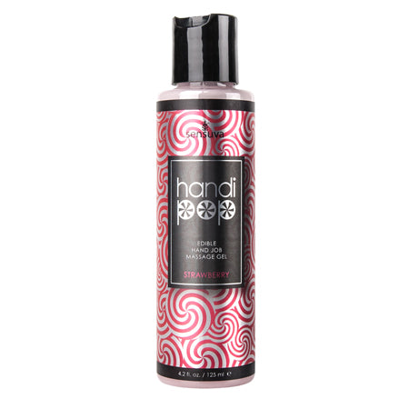 Sensuva HandiPop Edible Hand Job Massage Gel Strawberry 4.2 oz.