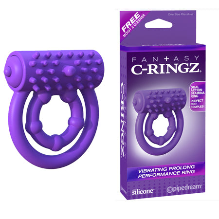 Fantasy C-Ringz Silicone Vibrating Prolong Performance Ring Purple