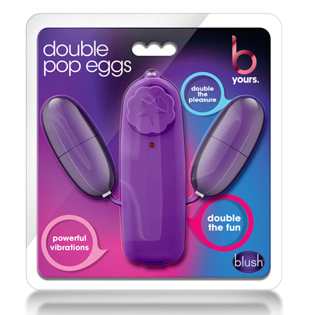B Yours Double Pop Eggs Remote-Controlled Dual Bullet Vibrator Plum