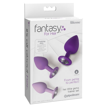 Fantasy For Her 3-Piece Silicone Her Little Gems Trainer Plug Set Purple