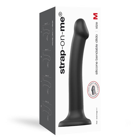 Strap-On-Me Semi-Realistic Dual Density Bendable Dildo Black Size M