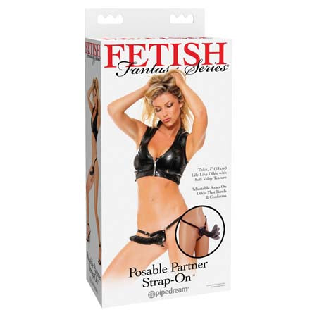 Fetish Fantasy Series Posable Partner Strap-On With 7 in. Dildo Black