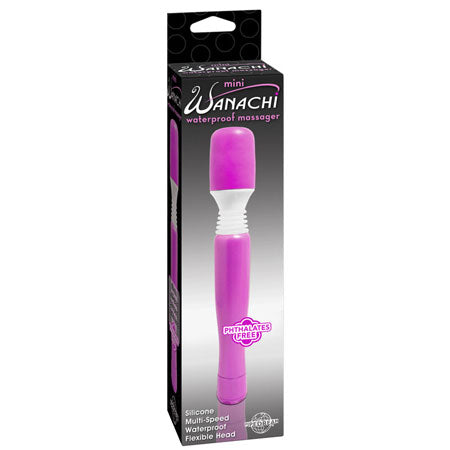 Mini Wanachi Waterproof Massager Flexible Silicone Wand Vibrator Purple