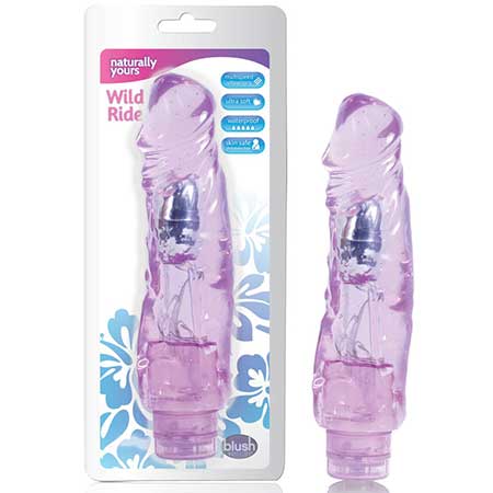Naturally Yours Wild Ride Realistic 9 in. Vibrating Dildo Purple