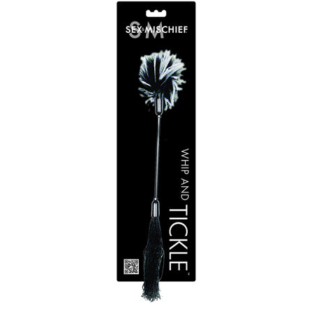 Sportsheets Sex & Mischief Whip & Tickle Black/White