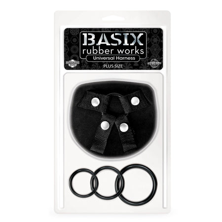 Basix Rubber Works Universal Harness Plus Size Black