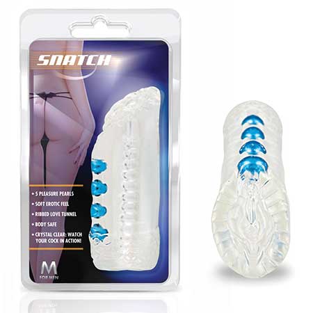 M for Men Snatch Vagina Stroker Clear