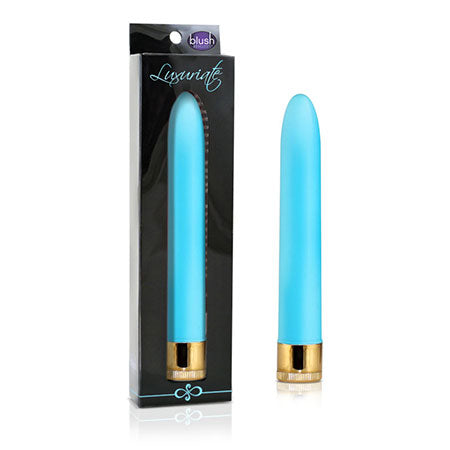 Rose Luxuriate Classic Slimline Vibrator Blue