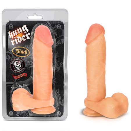 Hung Rider Mitch Realistic 9.5 in. Dildo with Balls Beige