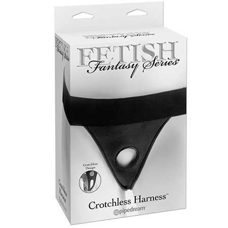 Fetish Fantasy Series Velcro Crotchless Harness Black