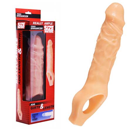 Size Matters Really Ample Penis Enhancer Sheath (White)