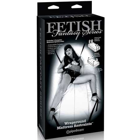 Fetish Fantasy Series Limited Edition Wraparound Mattress Restraints Kit Black