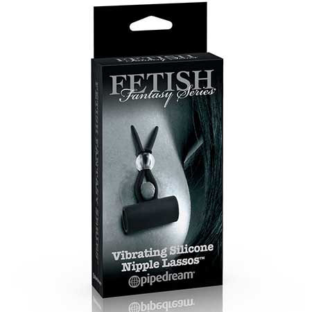 Fetish Fantasy Series Limited Edition Vibrating Silicone Nipple Lassos Black