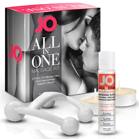 JO All-In-One Massage Glide Kit - Warming (Silicone-Based) 1 fl oz - 30 ml