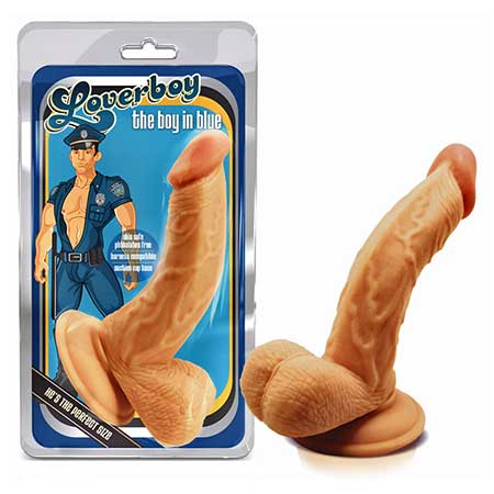 Loverboy The Boy in Blue Realistic 6.5 in. Dildo with Balls Beige