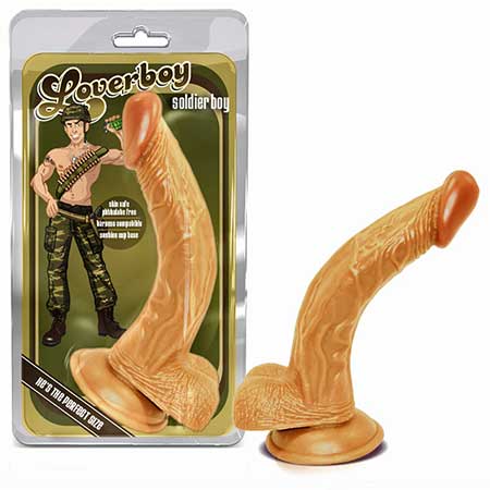 Coverboy Soldier Boy Realistic 8 in. Dildo with Balls Beige