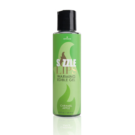 Sensuva Sizzle Lips Warming Edible Gel Caramel Apple 4.2 oz.