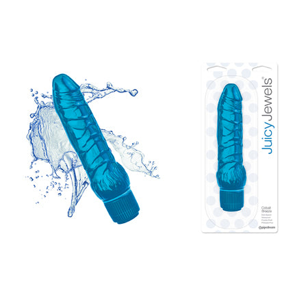 Juicy Jewels Cobalt Breeze Flexible Realistic Vibrator Blue