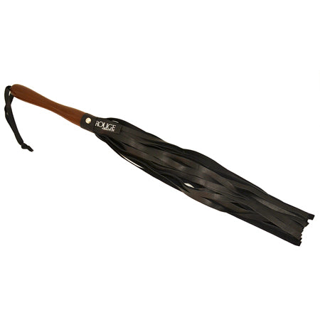 Rouge Flogger w-Wooden Handle Black