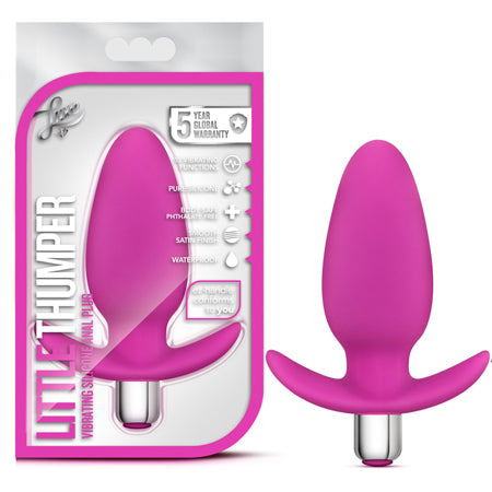 Luxe Little Thumper Vibrating Silicone Anal Plug Pink