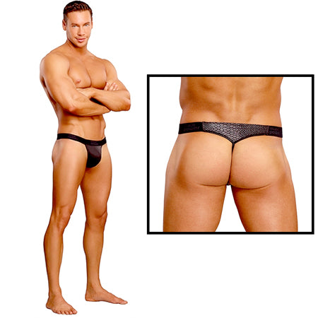 Male Power Cobra Micro V Thong Small-Medium (Black)