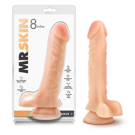 Dr. Skin Cock 1 Realistic 9 in. Dildo with Balls Beige
