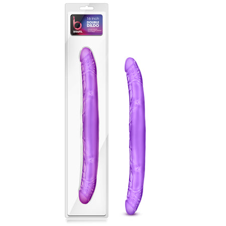 B Yours 16 in. Double Dildo Purple