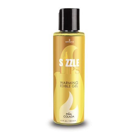 Sensuva Sizzle Lips Warming Edible Gel Piña Colada 4.2 oz.
