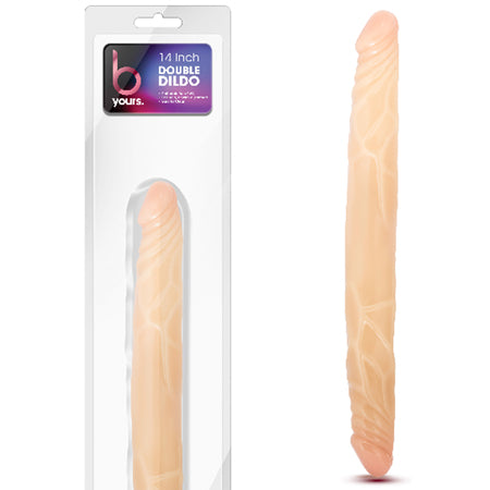 B Yours 14 in. Double Dildo Beige