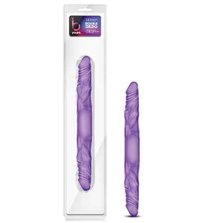 B Yours 14 in. Double Dildo Purple