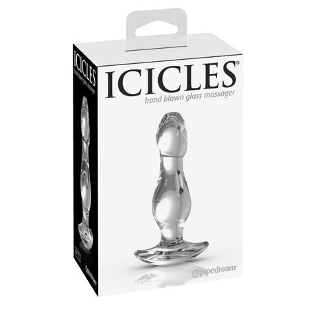 Icicles No. 72 Glass Anal Plug Clear