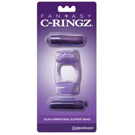Fantasy C-Ringz Duo-Vibrating Super Ring With Dual Bullets Purple