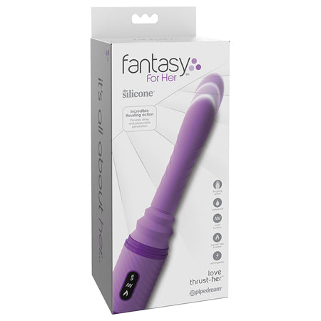 Fantasy For Her Love Thrust-Her Rechargeable Silicone Thrusting Vibrator Purple