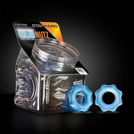 Stay Hard - Glo Nutz 40 Piece Fishbowl - Blue