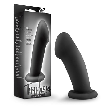 Temptasia Elvira 6 in. Silicone Dildo Black