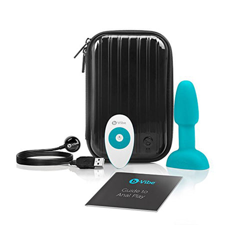 b-Vibe Rimming Petite Rotating and Vibrating Remote Control Plug Teal