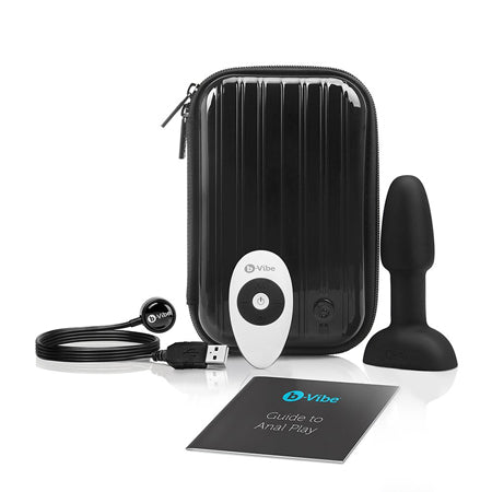b-Vibe Rimming Petite Rotating and Vibrating Remote Control Plug Black