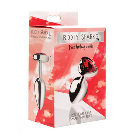 Booty Sparks Red Heart Gem Anal Plug Small