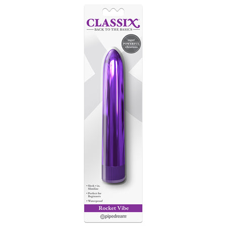 Classix Rocket Vibe 7 in. Slimline Vibrator Purple