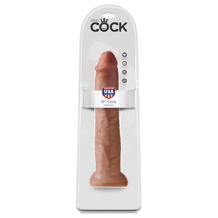King Cock 13 in. Cock Realistic Dildo With Suction Cup Tan