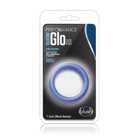 Performance Silicone Glo Cock Ring Blue Glow