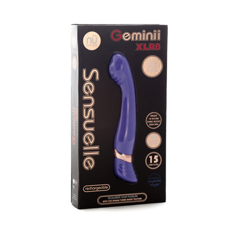 Nu Sensuelle Geminii Xlr8 14 Func Double Motor Vibe - Ultra Violet