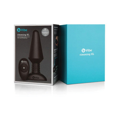 b-Vibe Rimming XL Rotating and Vibrating Remote Control Plug Black