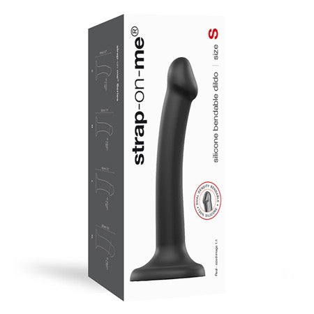 Strap-On-Me Semi-Realistic Dual Density Bendable Dildo Black Size S